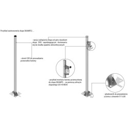 Słup ATS SKAMP2/3 pod montaż kamer CCTV