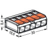 Szybkozłączka uniwersalna LINKA/DRUT 5x 0,2-4mm2 WAGO 221-415 (Paczka 25szt.)