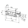 Elektrozaczep HARTTE XS12U-C seria XS (R5) 12V standard z wyślizgiem