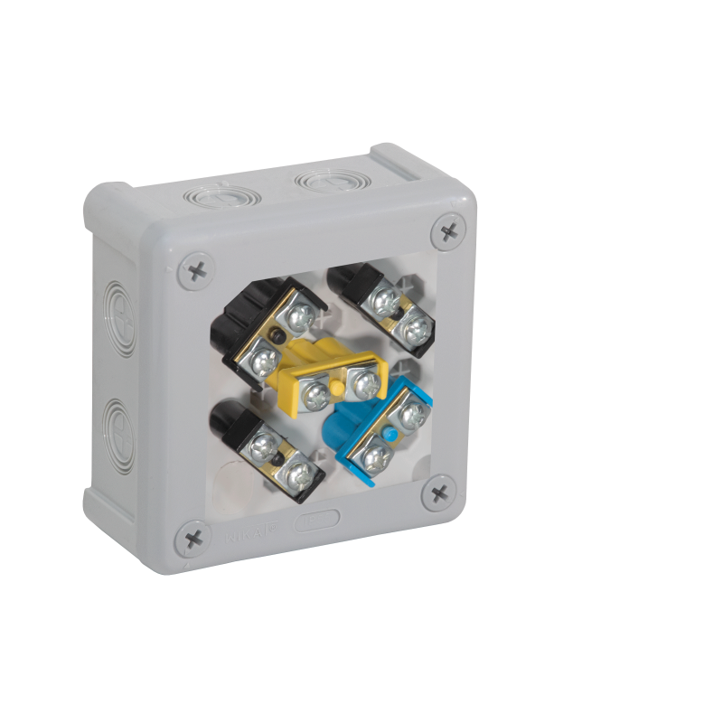 Puszka natynkowa z zaciskami 12 wlotów VIPLAST VP-41 SZARA IP55 98x98x42mm 041-53