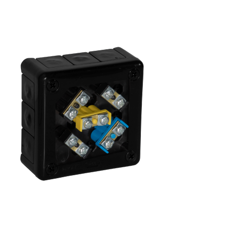 Puszka natynkowa z zaciskami 12 wlotów VIPLAST VP-41 CZARNA IP55 98x98x42mm 041-55