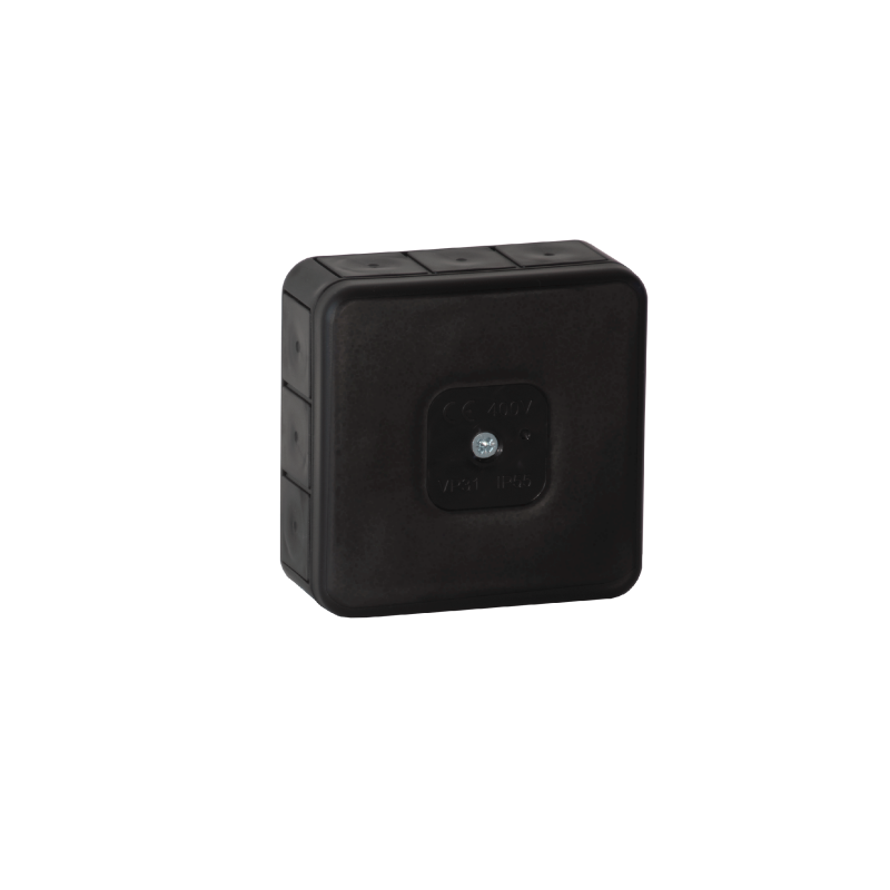 Puszka natynkowa pusta 12 wlotów VIPLAST VP-31 CZARNA IP55 85x85x37mm 031-05