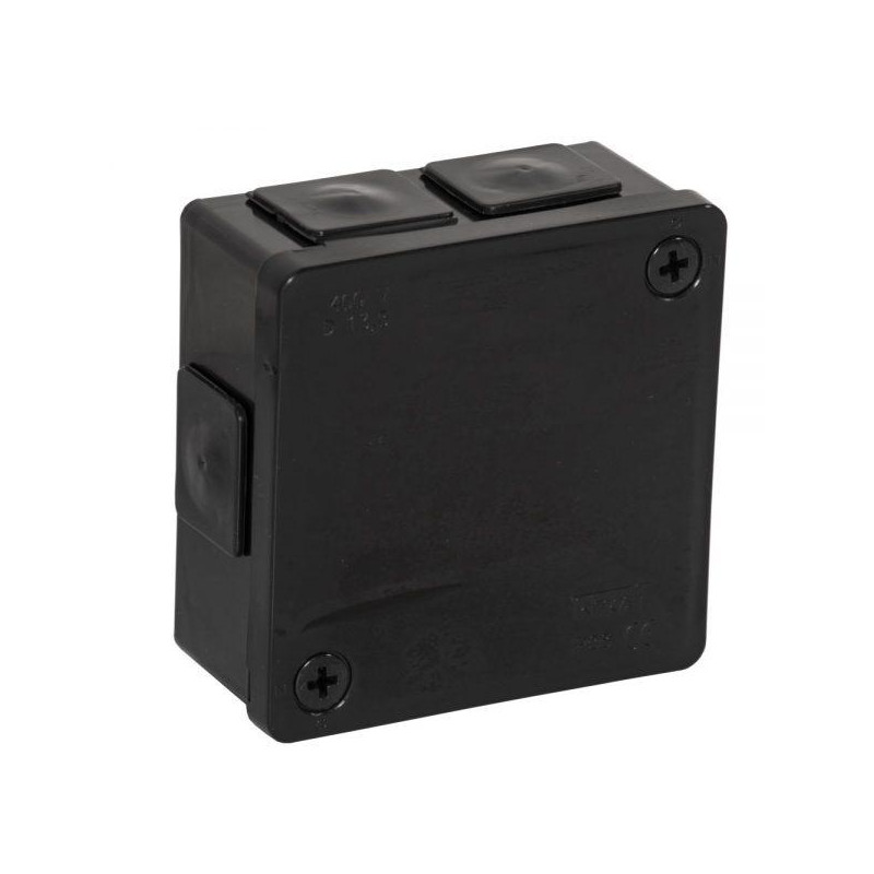 Puszka natynkowa pusta 6 wlotów VIPLAST VP-22 CZARNA IP55 86x86x40mm 022-05