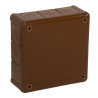 Puszka natynkowa pusta 12 wlotów VIPLAST VP-51 BRĄZOWA IP55 118x118x46mm 051-02