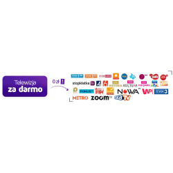 Antena pokojowa DVB-T2 Spacetronik Locus TV zasilacz 45dB
