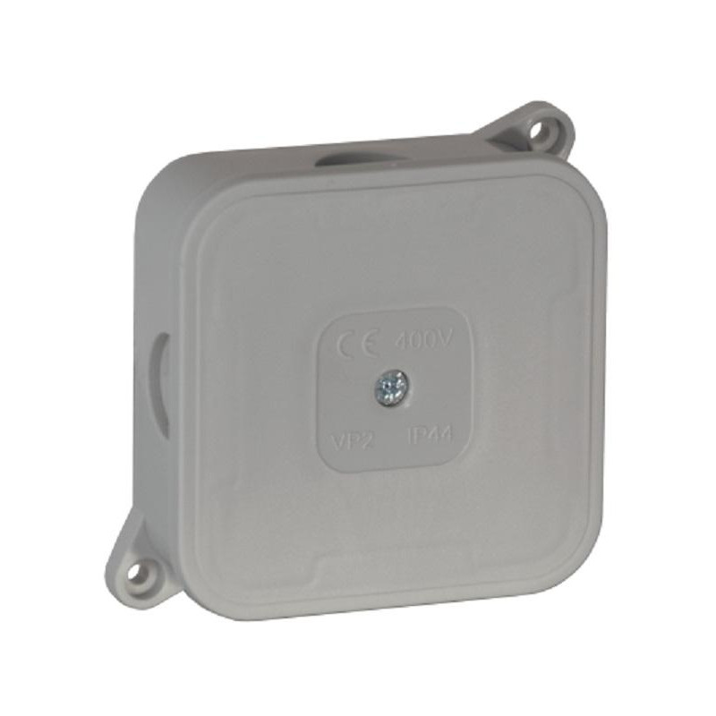 Puszka natynkowa pusta 4 wloty VIPLAST VP-2 SZARA IP44 85x85x35mm 027-03