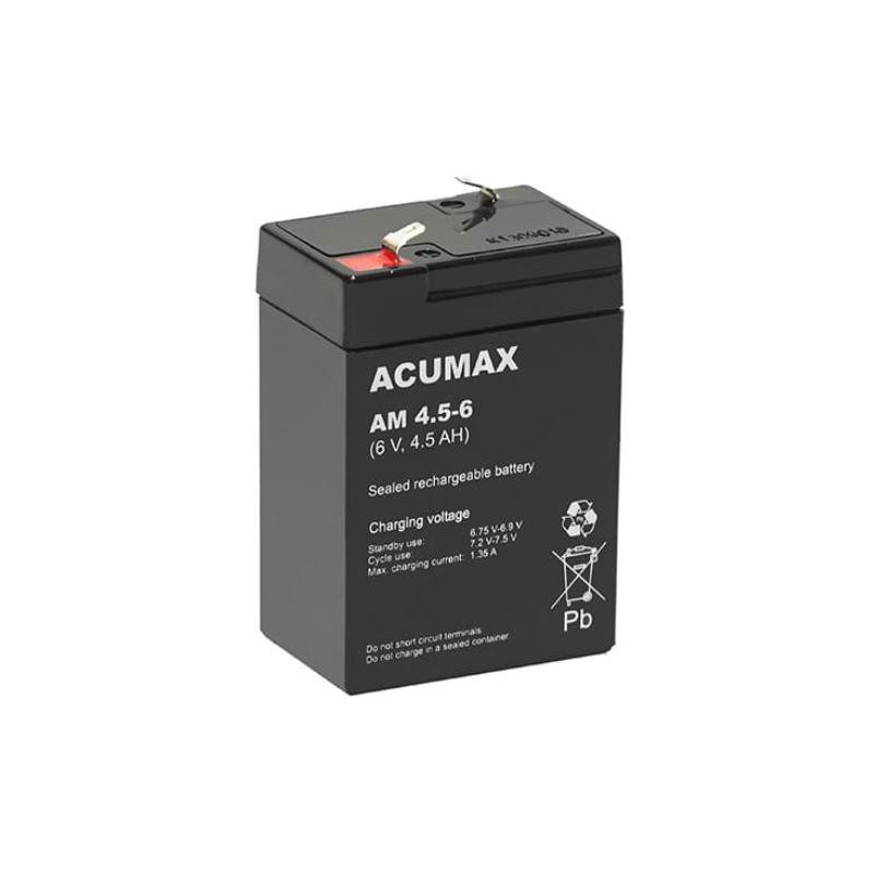 Akumulator AGM ACUMAX serii AM 6V 4,5Ah