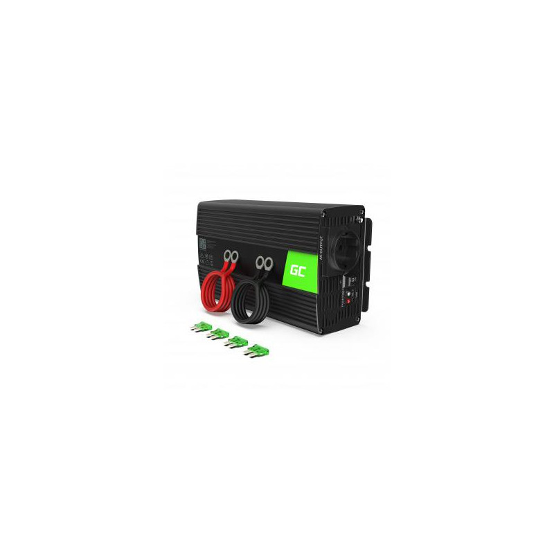 PRZETWORNICA NAPIĘCIA INWERTER Green Cell 24V / 230V 1000W/2000W CZYSTA SINUSOIDA INV18