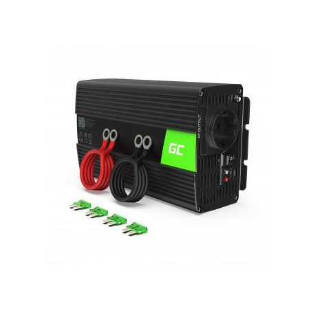 PRZETWORNICA NAPIĘCIA INWERTER Green Cell 24V / 230V 1000W/2000W CZYSTA SINUSOIDA INV18