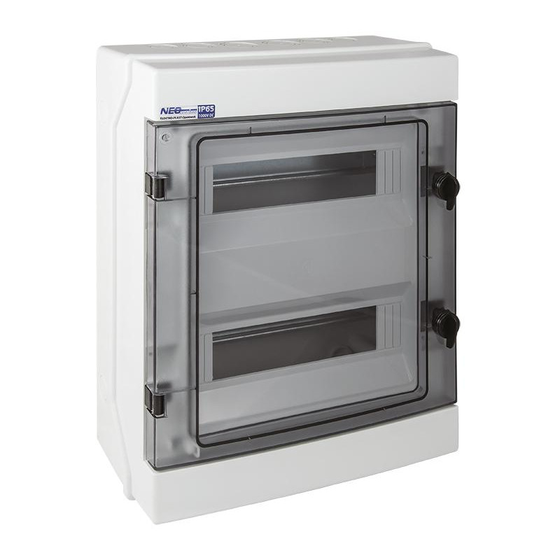 Rozdzielnica hermetyczna modułowa (500V AC, 1000V DC) 2x12 natynkowa (N+PE) IP65 RH-24