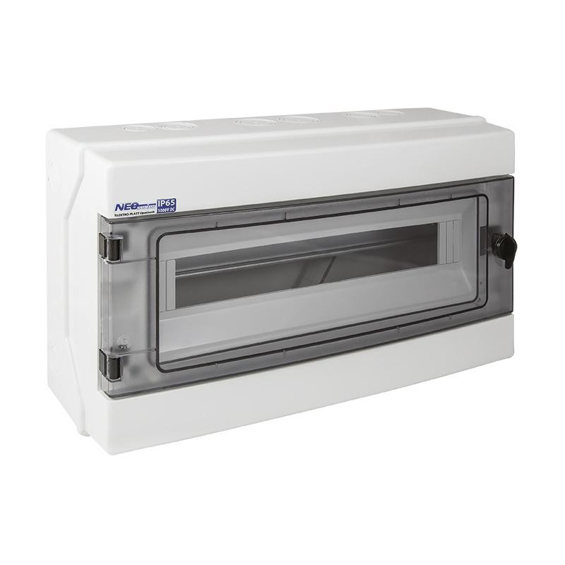 Rozdzielnica hermetyczna modułowa (500V AC, 1000V DC) 1x18 natynkowa (N+PE) IP65 RH-18