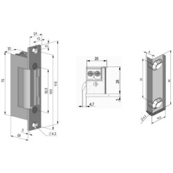 Elektrozaczep symetr., rewers. SCOT ES-S12DC-R PROFI