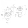 Uchwyt PSG 60.022 42mm górny do bram przesuwnych (2 rolki)