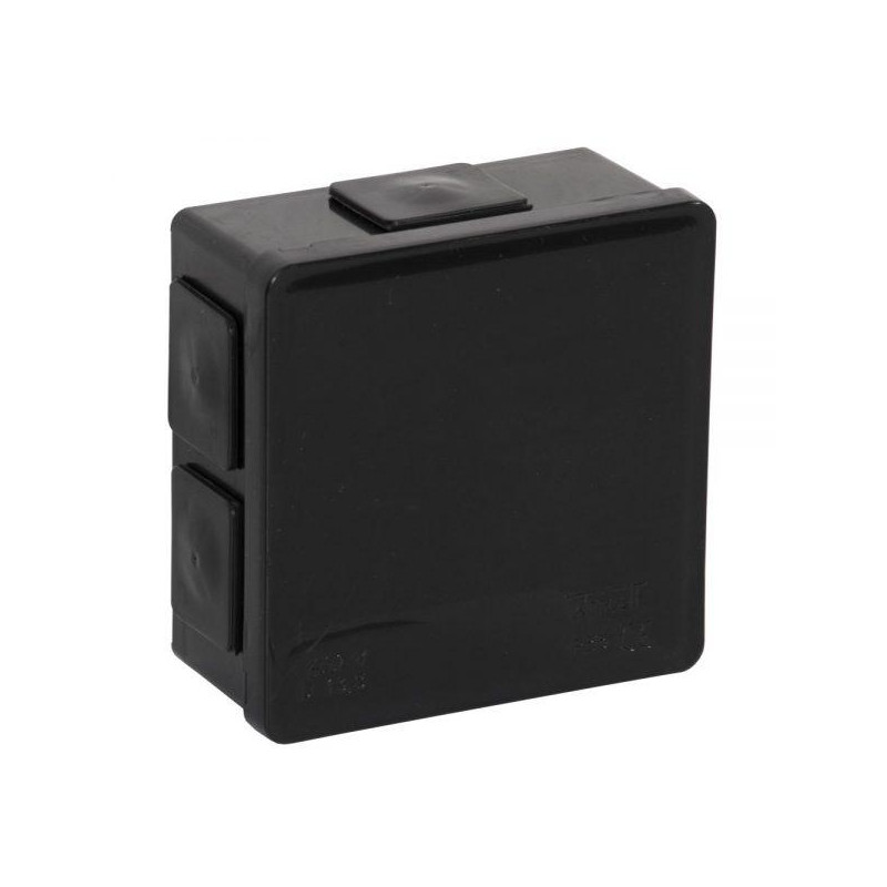 Puszka natynkowa pusta 6 wlotów VIPLAST VP-02 klik CZARNA IP55 86x86x40mm 002-05