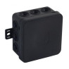 Puszka natynkowa pusta 12 wlotów VIPLAST V5 klik CZARNA IP54 75x75x41mm 035-05