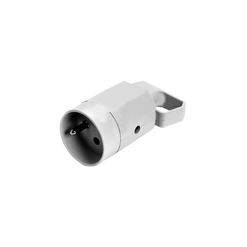 Gniazdo 315-01 z uchem z uziemieniem 2P+Z 16A  250V IP20 BIAŁA VIPLAST 315-01