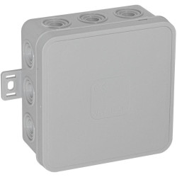 Puszka natynkowa pusta 12 wlotów VIPLAST V7 klik SZARA IP54 100x100x41mm 037-03