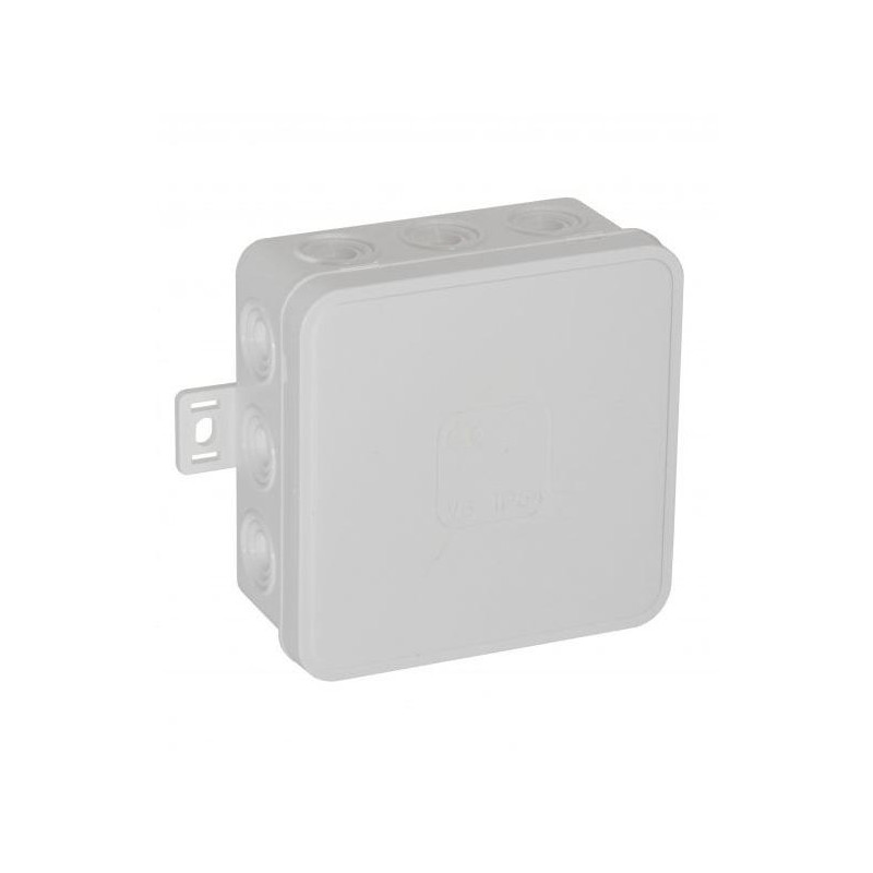 Puszka natynkowa pusta 12 wlotów VIPLAST V6 klik BIAŁA IP54 85x85x41mm 036-01