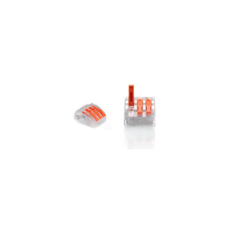 ZŁĄCZKA DO PRZEWODÓW ZATRZASKOWA 0,2-4,0mm2 PC-233 3GNIAZDA (1szt.)