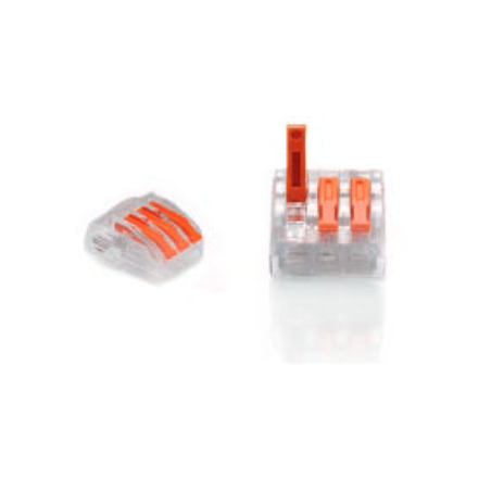 ZŁĄCZKA DO PRZEWODÓW ZATRZASKOWA 0,2-4,0mm2 PC-233 3GNIAZDA (1szt.)
