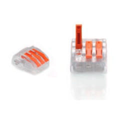 ZŁĄCZKA DO PRZEWODÓW ZATRZASKOWA 0,2-4,0mm2 PC-233 3GNIAZDA (50szt.)