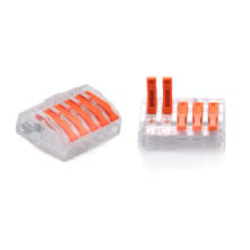 ZŁĄCZKA DO PRZEWODÓW ZATRZASKOWA 0,2-4,0mm2 PC-235 5GNIAZD (1szt.)
