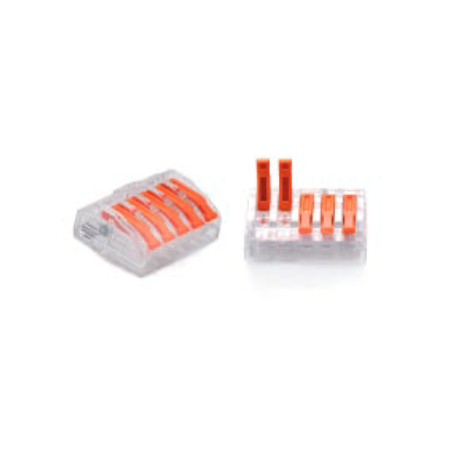 ZŁĄCZKA DO PRZEWODÓW ZATRZASKOWA 0,2-4,0mm2 PC-235 5GNIAZD (1szt.)