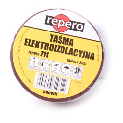 TAŚMA IZOLACYJNA REPERO 711E BRĄZOWA 19MMX20M