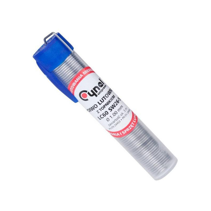 CYNA LUTOWNICZA CYNEL FIOLKA 16G 1MM Sn60Pb40 SW26