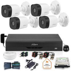 ZESTAW MONITORINGU DAHUA XVR 1TB 4 KAMER TUBOWYCH 2MPX