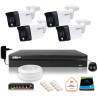 Zestaw monitoringu IP Dahua 4 kamery tubowe 6Mpx Dysk 1TB