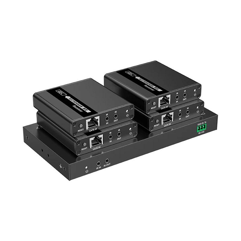 Rozgałęźnik/extender 1x4 HDMI na LAN 4K@30Hz Spacetronik SPH-RL24